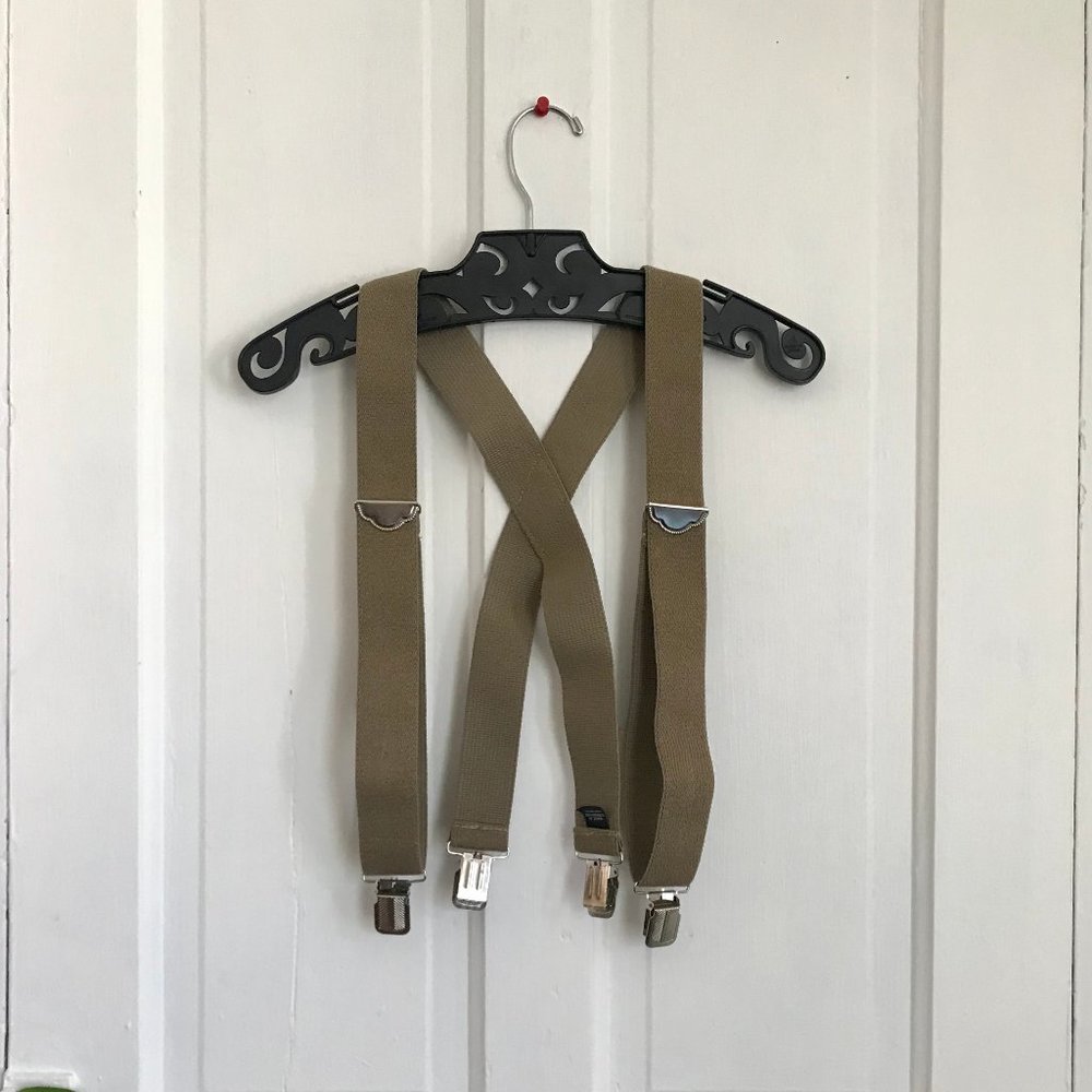 Vintage Beige Suspenders